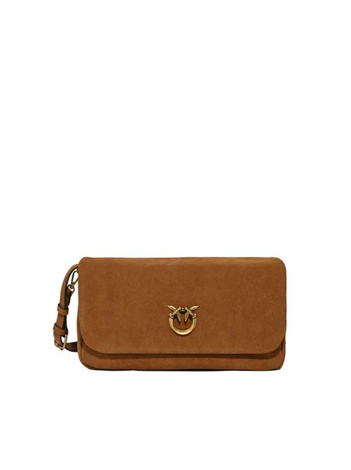 Borsa a tracolla media Love Click Soft Horizontal Handle in suede PINKO | 106178 A0F6L17Q